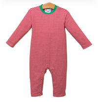 Thomas Romper-Red Stripe & Green