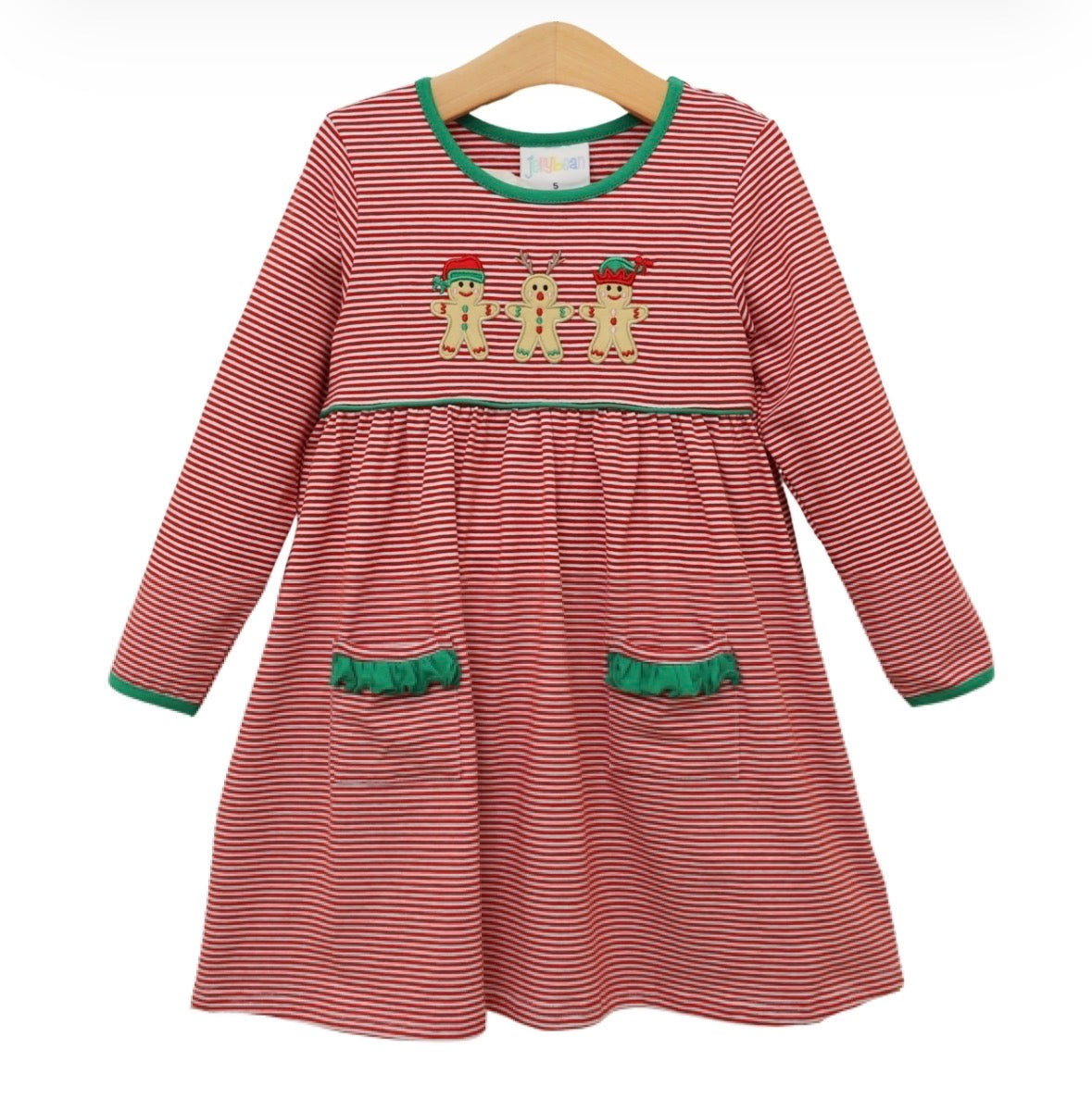 Santa's Sweet Helpers Ruffle Pocket Dress
