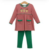 Santa's Sweet Helpers Ruffle Pants Set