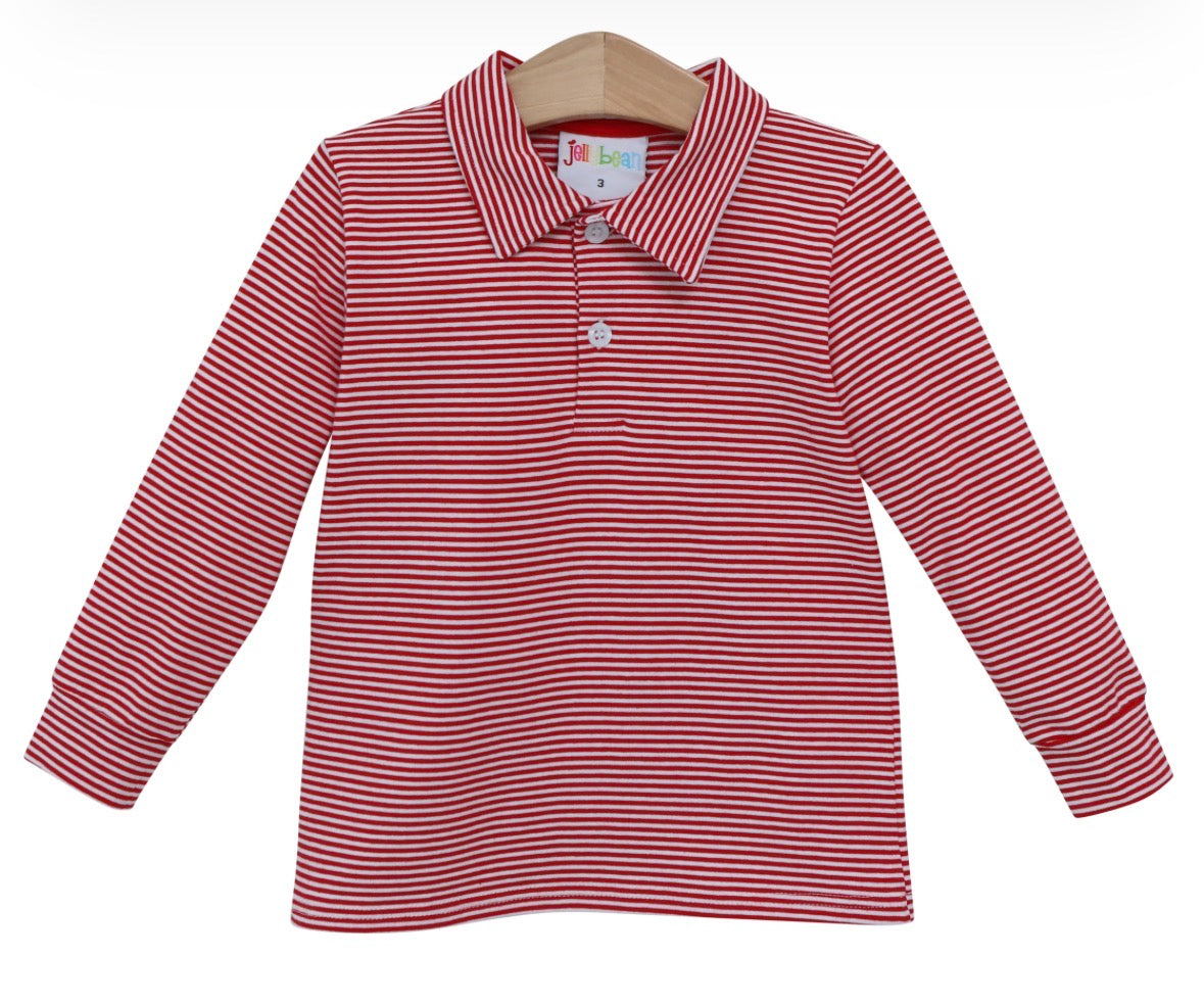 Michael Polo LS-Red Stripe