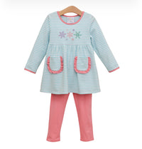 Let It Snow Ruffle Pants Set