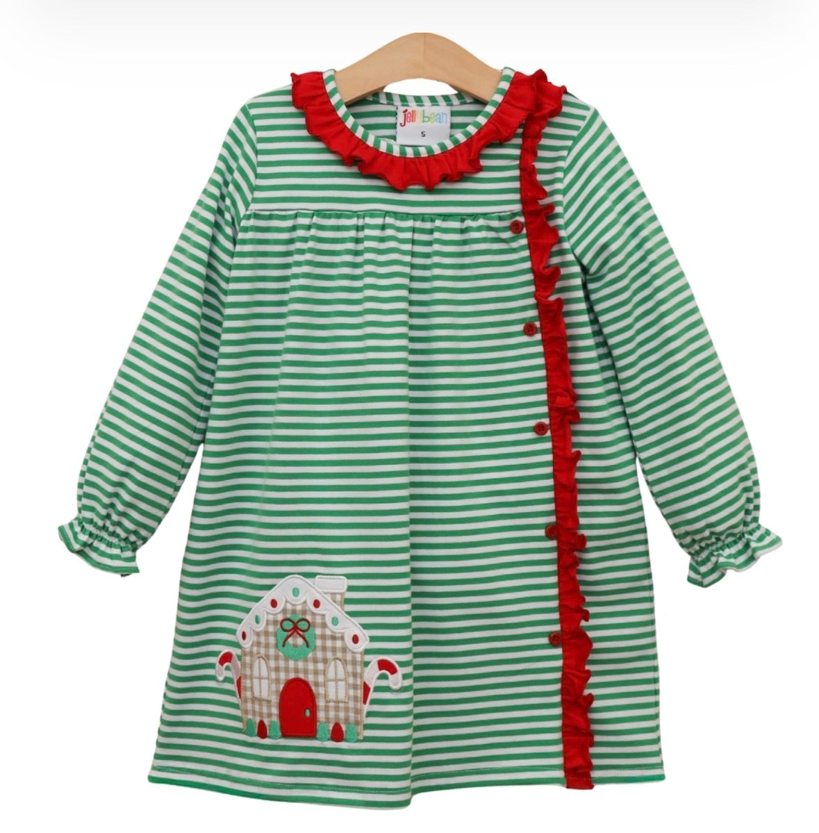 Christmas Cottage Ruffle Dress