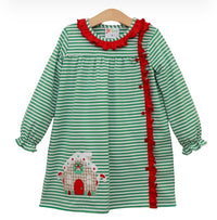 Christmas Cottage Ruffle Dress