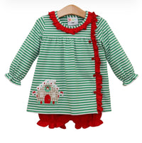 Christmas Cottage Ruffle Bloomer Set