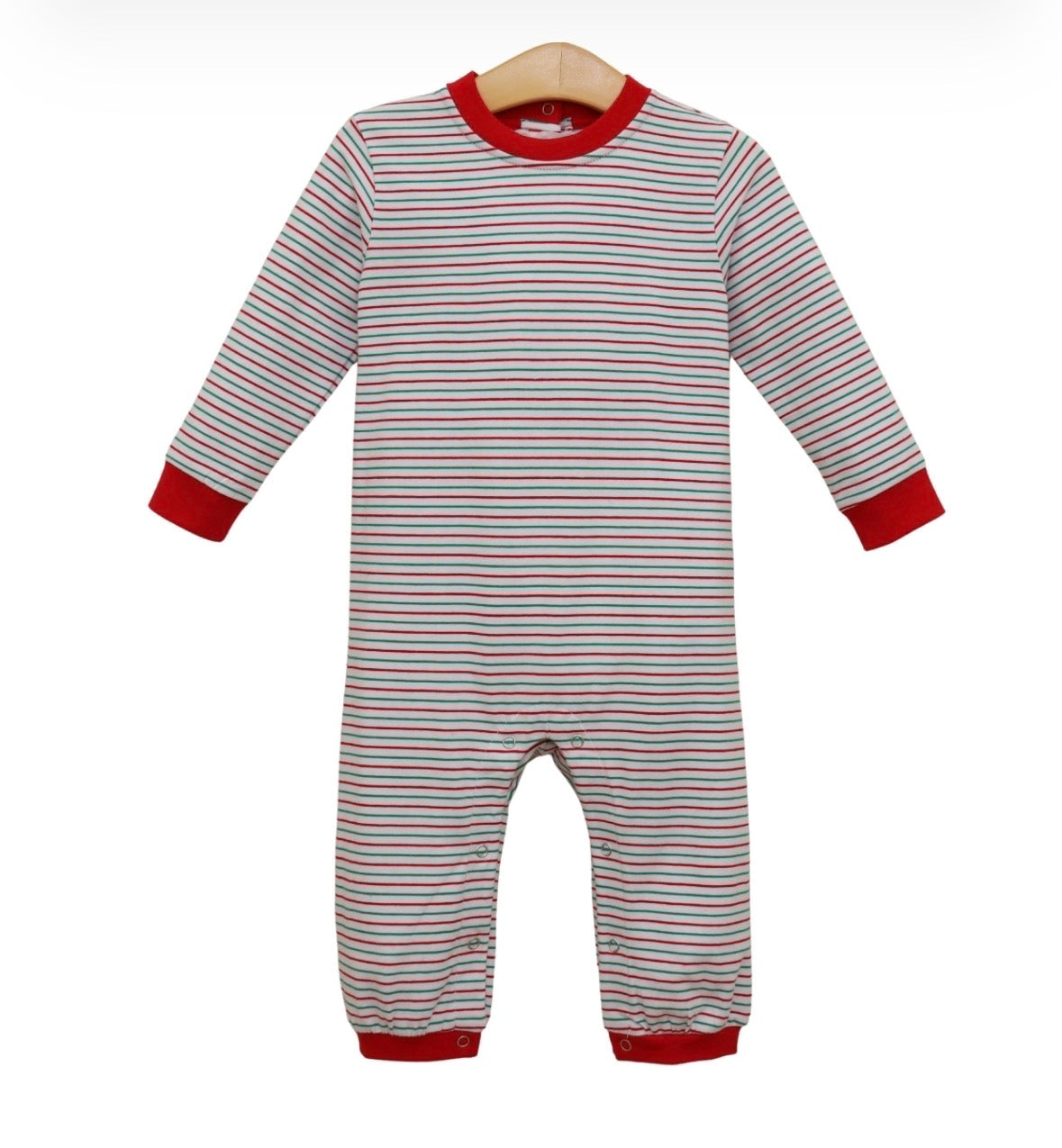 Christmas Candy Stripe Thomas Romper