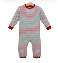 Christmas Candy Stripe Thomas Romper