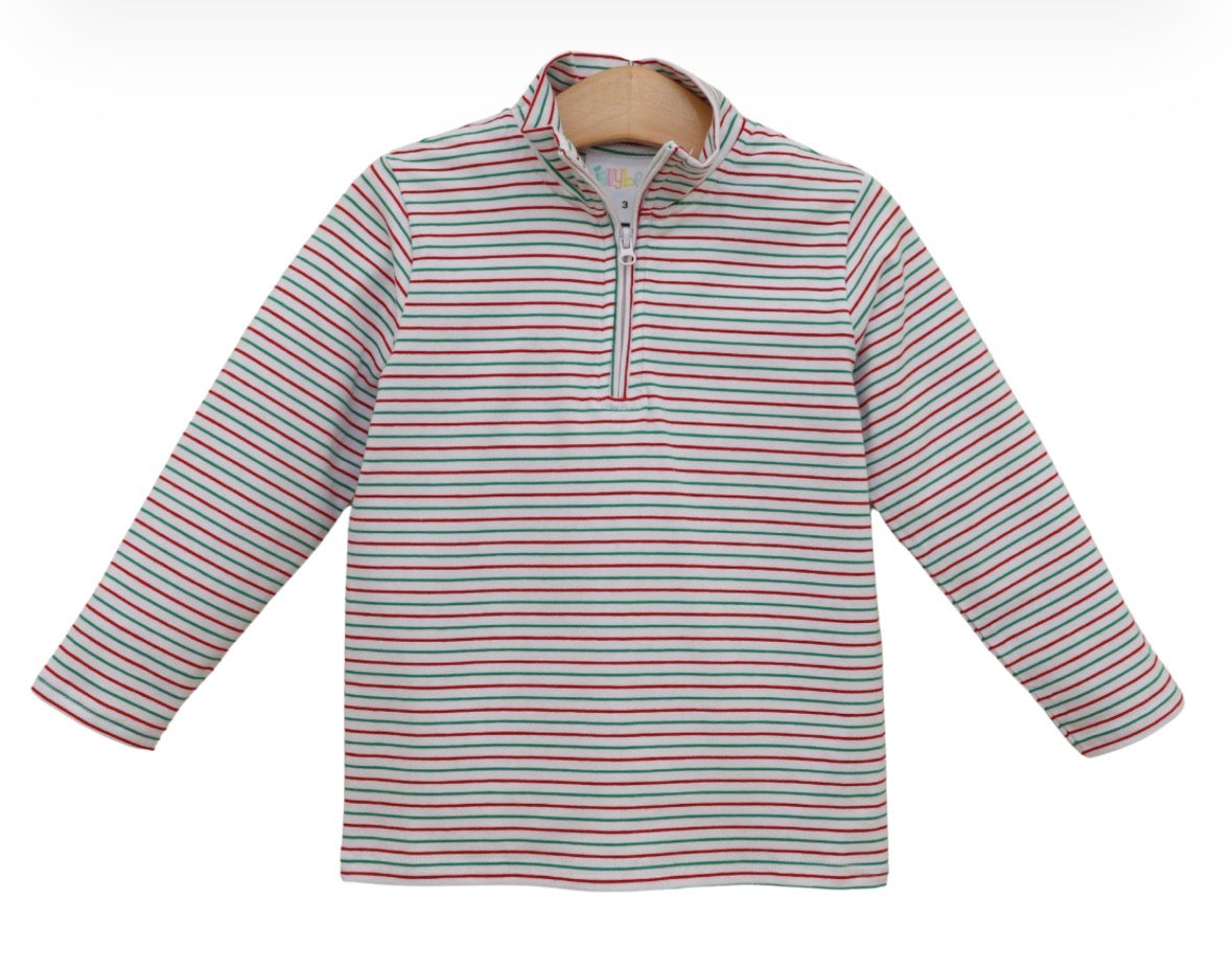 Christmas Candy Stripe Evan Pullover