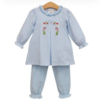 A Classic Christmas Pleated Bloomer Pants Set