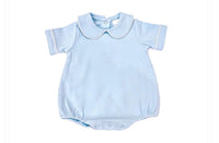 Short Sleeve Piped Collar Romper
