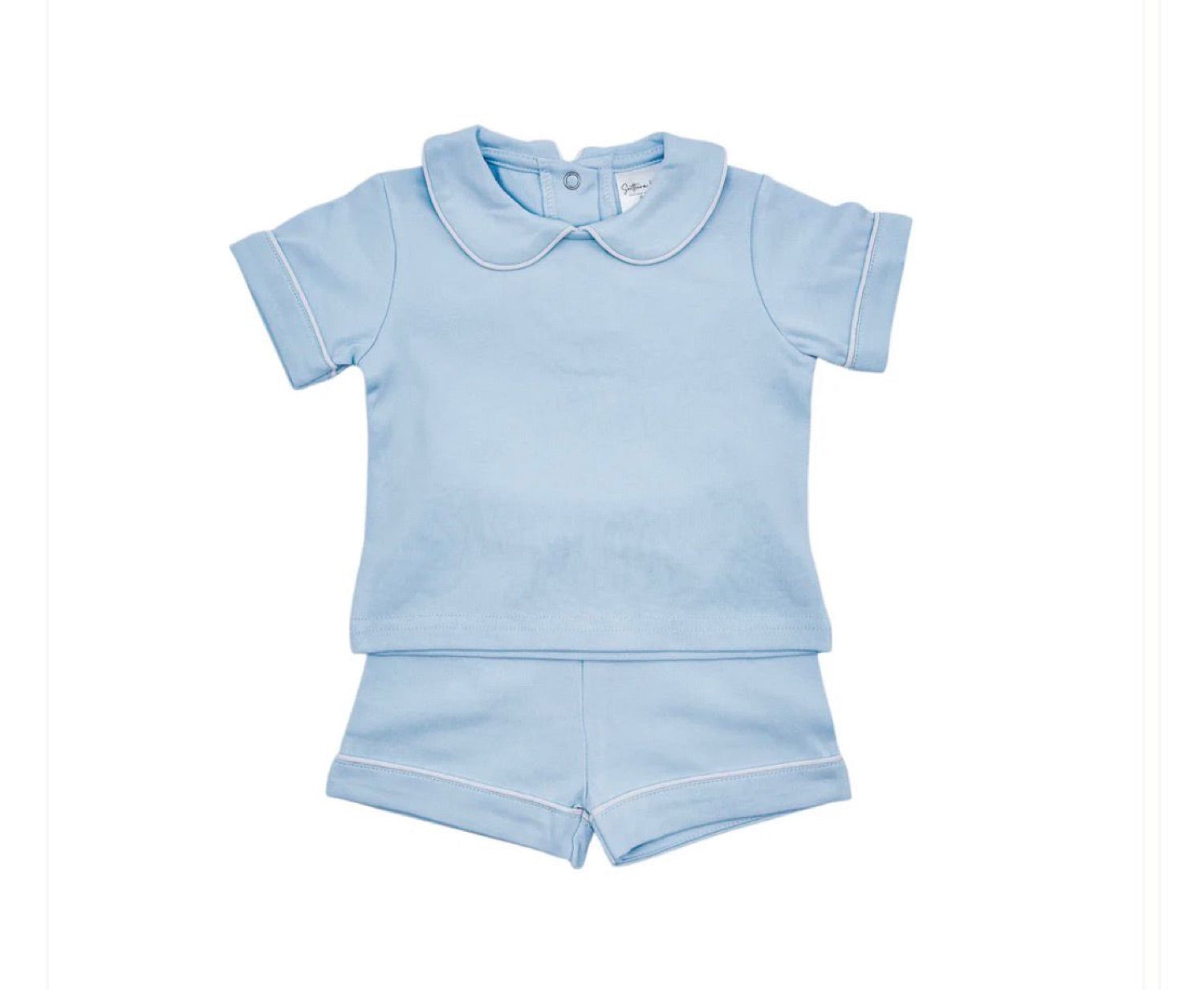 Short Sleeve Piping Collar Set