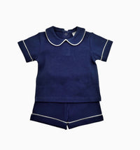 Short Sleeve Piping Collar Set