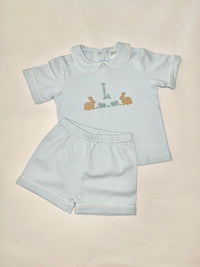 Short Sleeve Piping Collar Set