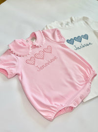 Scalloped Short Sleeve Collared Bubble